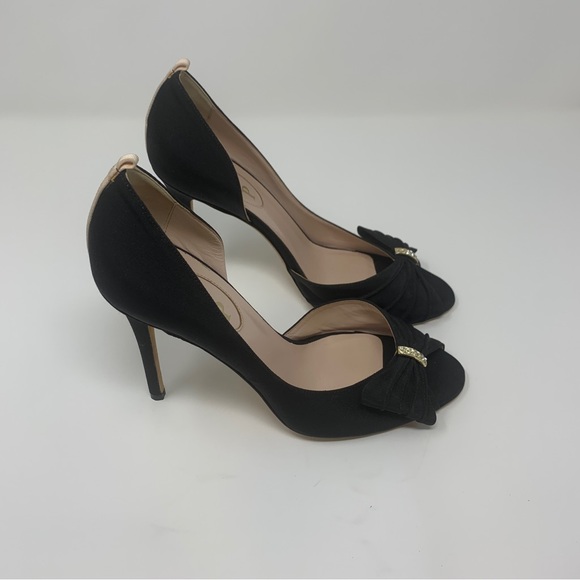 SJP - Black Satin evening 4” shoes Size 39.5 - Picture 2 of 7